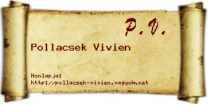 Pollacsek Vivien névjegykártya
